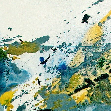 Trace I (Detail), 2004, Kreide auf Leinwand, 120 x 150 cm