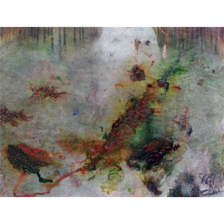 Bayou, 2008, Kreide auf Papier, 135 x 169 cm